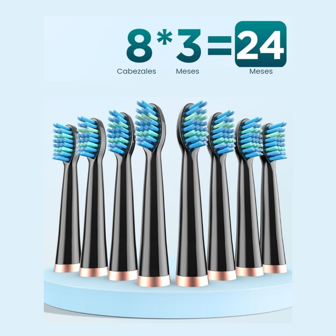 Cepillo de dientes eléctrico Sónico 8 cabezales
