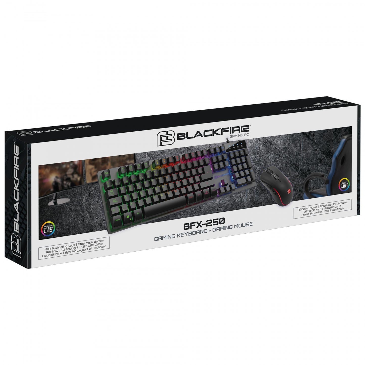 Teclado + Ratón Gaming BLACKFIRE BFX-250