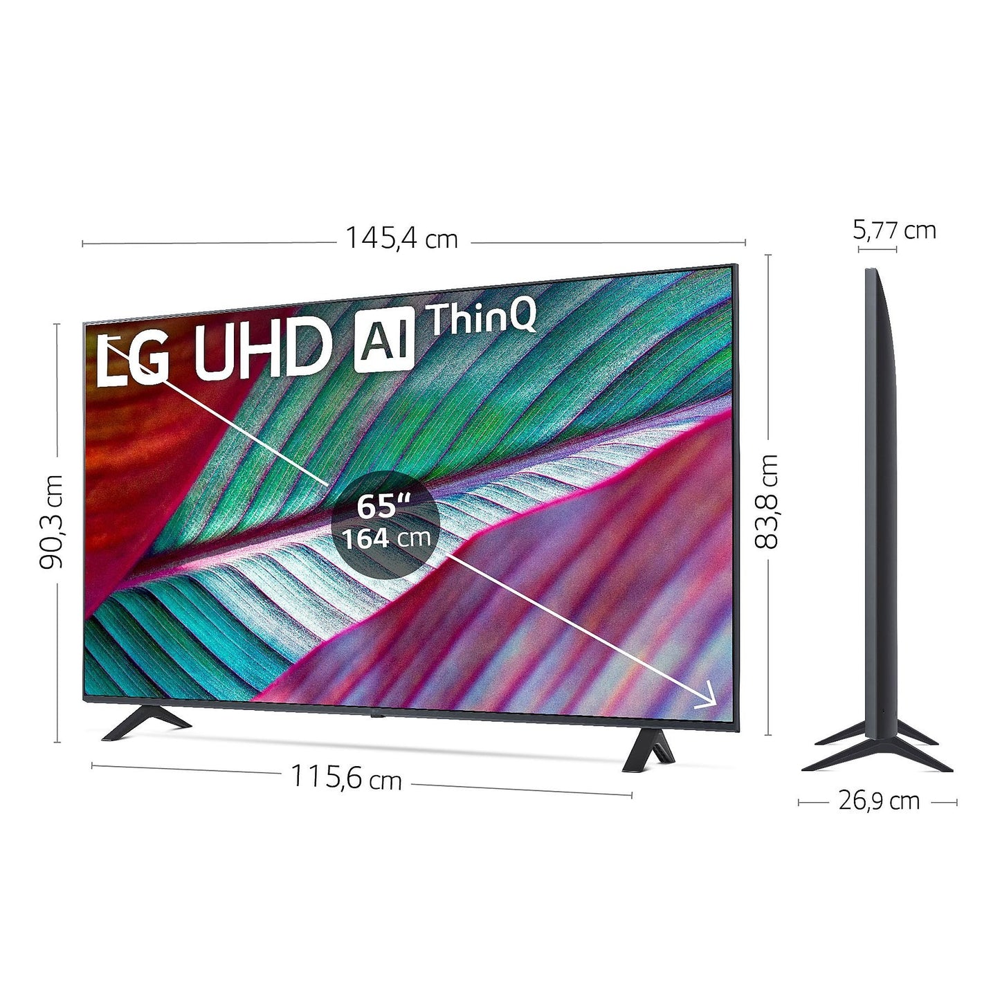 Televisión LED Smart TV Inteligente α5 4K Gen6 65" 65UR78006LK LG