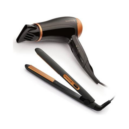 Secador + plancha del pelo Pack Remington