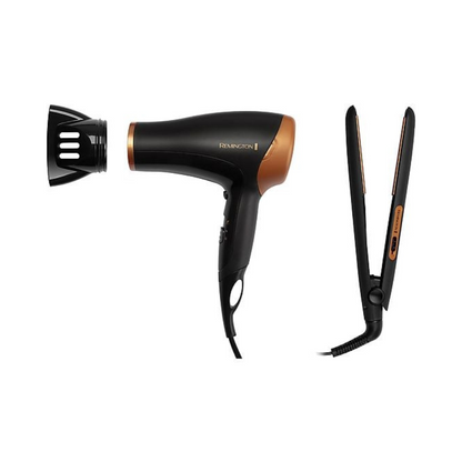 Secador + plancha del pelo Pack Remington