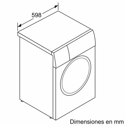 Lavadora 9KG Bosch modelo WAU28T40ES