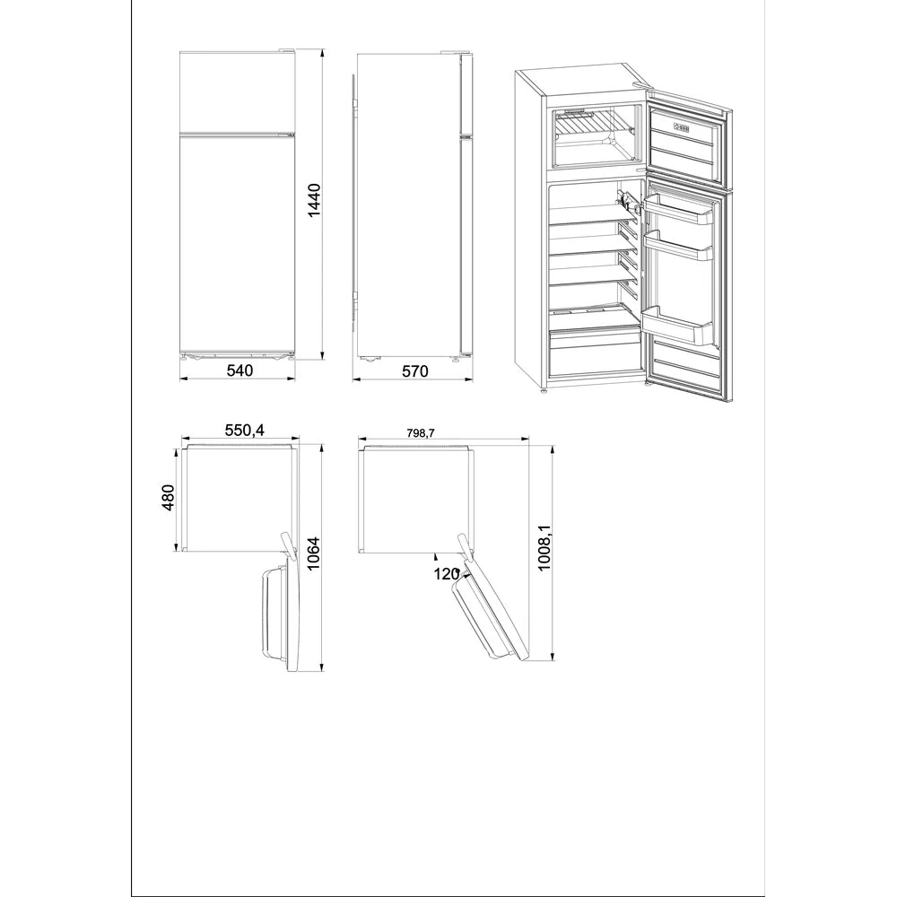 Frigorífico 2 puertas W55TM 4110 W 1 Whirlpool